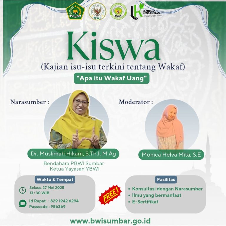 BWI Sumbar Gelar Program KISWA: Edukasi Masyarakat Tentang Wakaf Uang