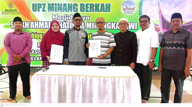 BWI Sumbar dan Masjid Raya Syekh Ahmad Khatib Al Minangkabawi Tandatangani MOU Optimalisasi Wakaf Produktif :Kolaborasi Strategis untuk Pemberdayaan Ekonomi Umat dan Pelestarian Warisan Spiritual